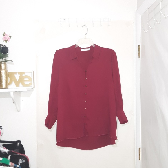 Justfab Drapey Tunic Blouse - Picture 2 of 7